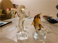 Blown Glass Horse & Dolphin