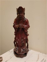 Hand Carved Wooden Figurine 8" Tall