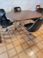 1960's Drop Leaf Table & 4 Chairs