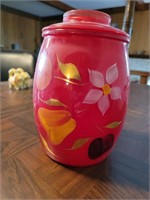Vintage Painted Cracker Jar