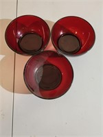 Ruby Red Bowls