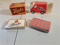 Strohs & Detroit News Playing Cards