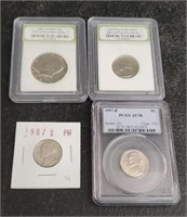 (4) Coins Half/ Quarter/ (2) Nickels