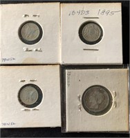 (4) Guatemala Silver Coins