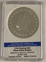 1794 Silver Dollar Replica