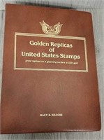 Big Album Full of U.S. Golden Stamp Replicas