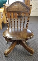 Antique Wood Office Chair