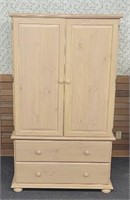 Wood Light Colored Cabinet W 2 Drawers