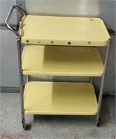 (3) Tier Vintage Metal Rolling Kitchen Cart
