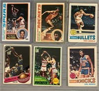 (6) Vintage Basketball Stars Cards
