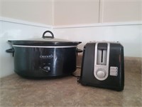 Large Crock-Pot and B&D Toaster