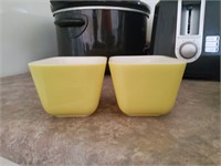 2 Yellow 1 1/2 Cup Pyrex Dishes