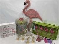 Flamingo Jar, sign and Misc
