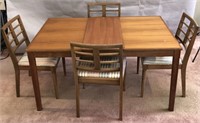 Dining Table(Denmark) w/4 Chairs and Large Leaf