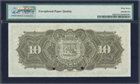 Mexico Banco Oriental 10 Pesos ND (1900-14) Pick S382s M461s Specimen PMG Superb Gem Unc 67 EPQ