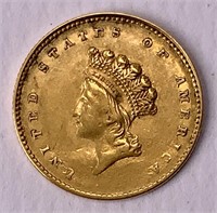 Gold $1 Indian Princess Head 1855