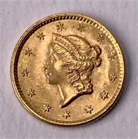 Gold $1 Liberty Head 1853
