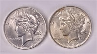 Two 1923 Silver dollars