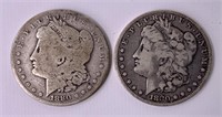 2 - 1880-O silver dollars