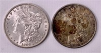 2 - 1898 silver dollars