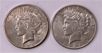 2 silver dollars 1926 & 1927S