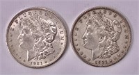 2 silver dollars 1921D - Morgan