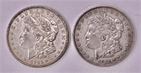2 Morgan silver dollars 1921