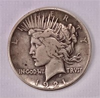 1921 Peace silver dollar
