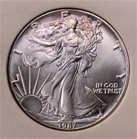 Silver $1  American Eagle, 1987  uncirculated