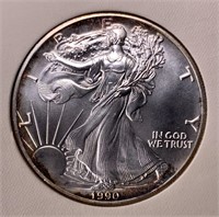 Silver $1  American Eagle, 1990  uncirculated