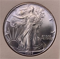 Silver $1  American Eagle, 1994  uncirculated