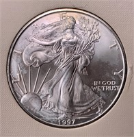Silver $1  American Eagle, 1997  uncirculated