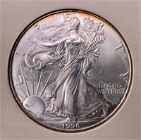 Silver $1  American Eagle, 1996  uncirculated