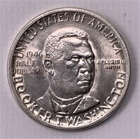 Booker T. Washington silver half dollar, 1946