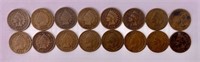 16 Indian head pennies
