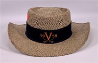 UVA hat, 19V58, straw look, one size fits all