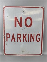 Decommissioned NO PARKING Street Sign (24" x 30")