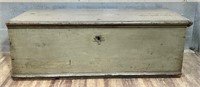Walnut blanket chest, painted, dovetailed case,