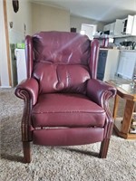 Maroon Leather Reclining Chair- has issues