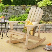 **Leila Solid Wood Rocking Adirondack Chair