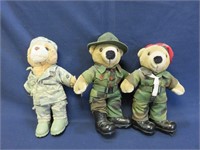 Lot of 3 Bear Forces of American Military Branches