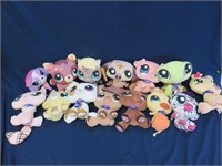 Collection of 14 LIttlest Pet Shop Plush Figures