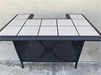 Aluminum portable bar with ceramic tile bar
