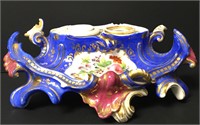 Victorian Old Paris Porcelain Desk Inkwell 9 1/2"