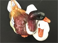 Vtg Herend Hand Painted Porcelain Ducks Figure