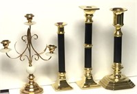 Neiman Marcus Brass Candle Sticks & Vtg Tree