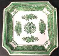 Vtg Chinese Green Chinois Porcelain Plate