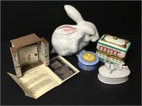 Vtg Italian Porcelain Rabbit Etc
