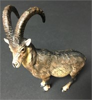 Austrian Franz Bergmann Cold Painted Bronze Ibex