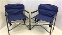 2 Oversized Folding Lawn Chairs